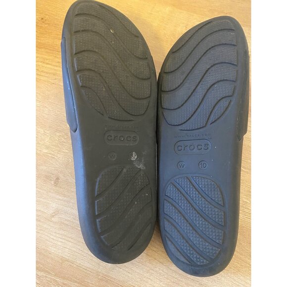 Crocs Black Slide Sandals Women's Size 10 - Picture 5 of 5